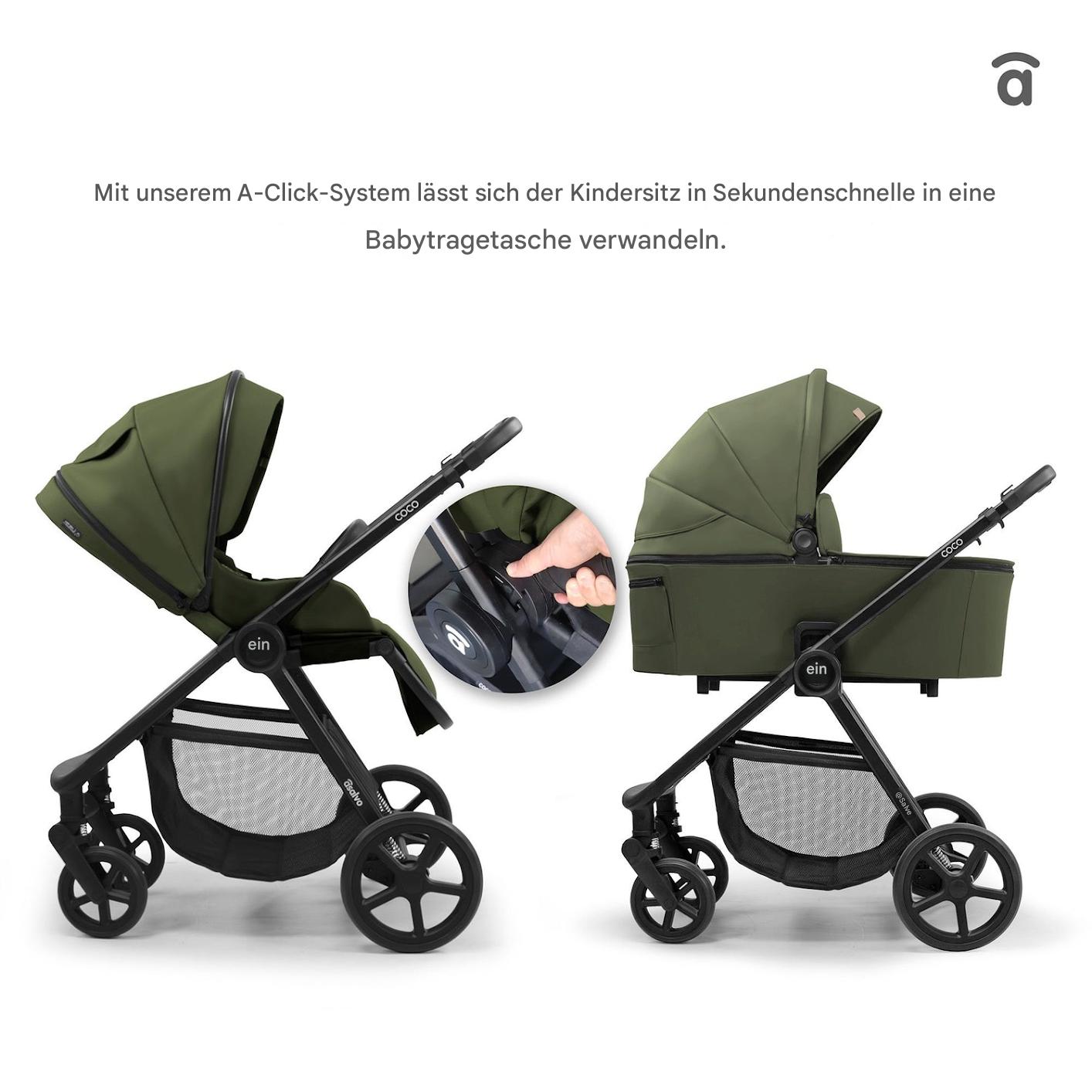 Asalvo Kinderwagen Trio Coco grün
