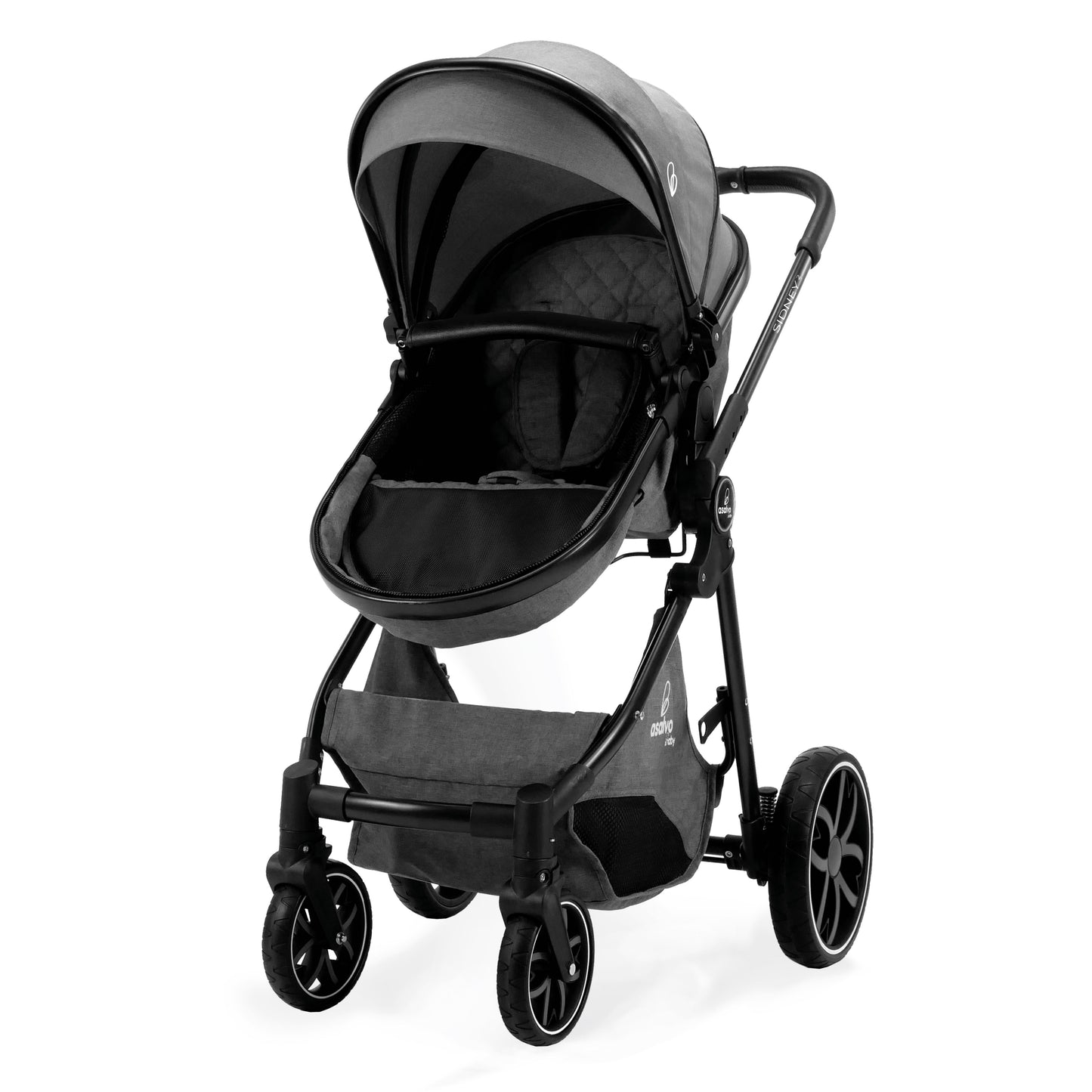 Kinderwagen Set SIDNEY II GREY Convertible als Trio