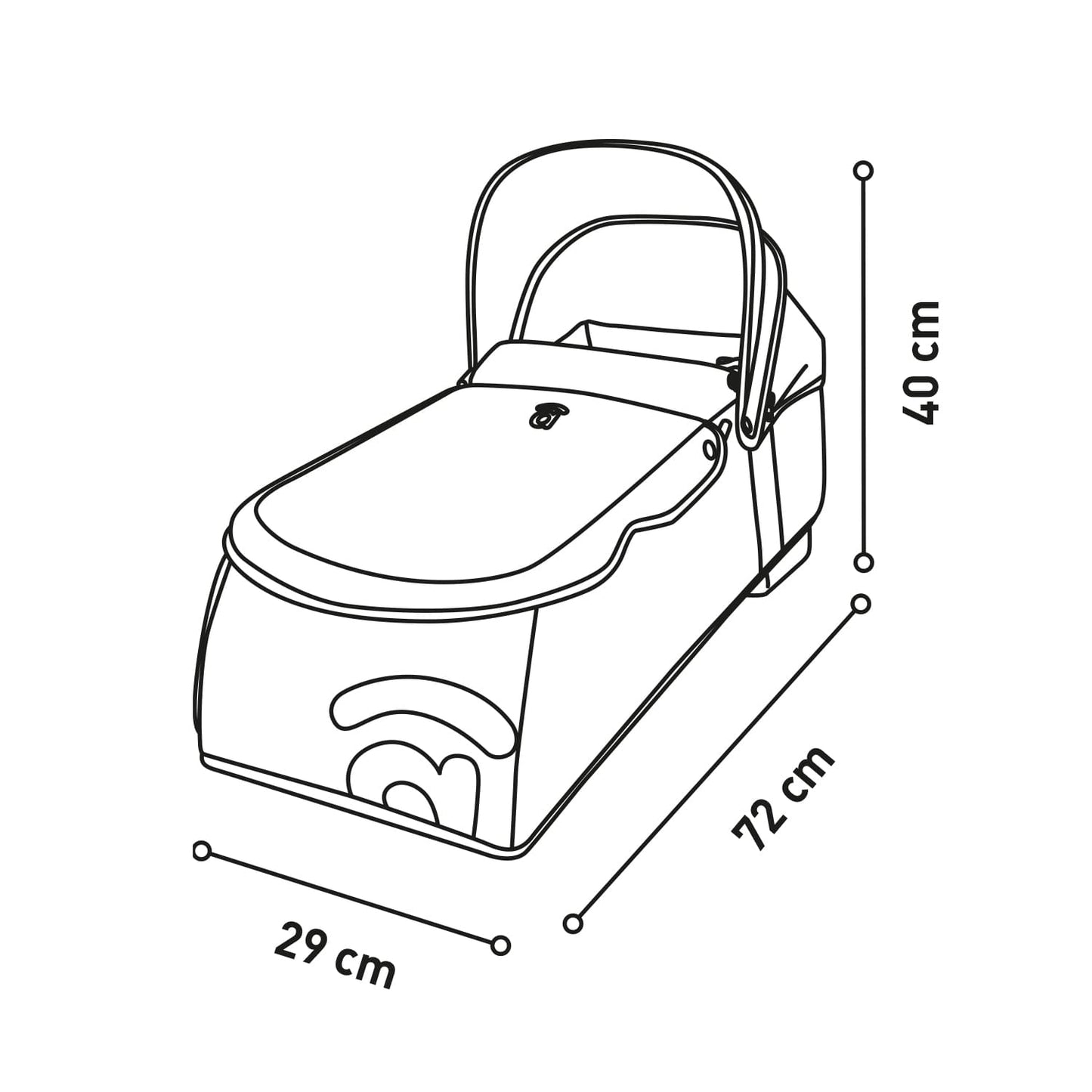 Asalvo Babywanne für Kinderwagen in schwarz