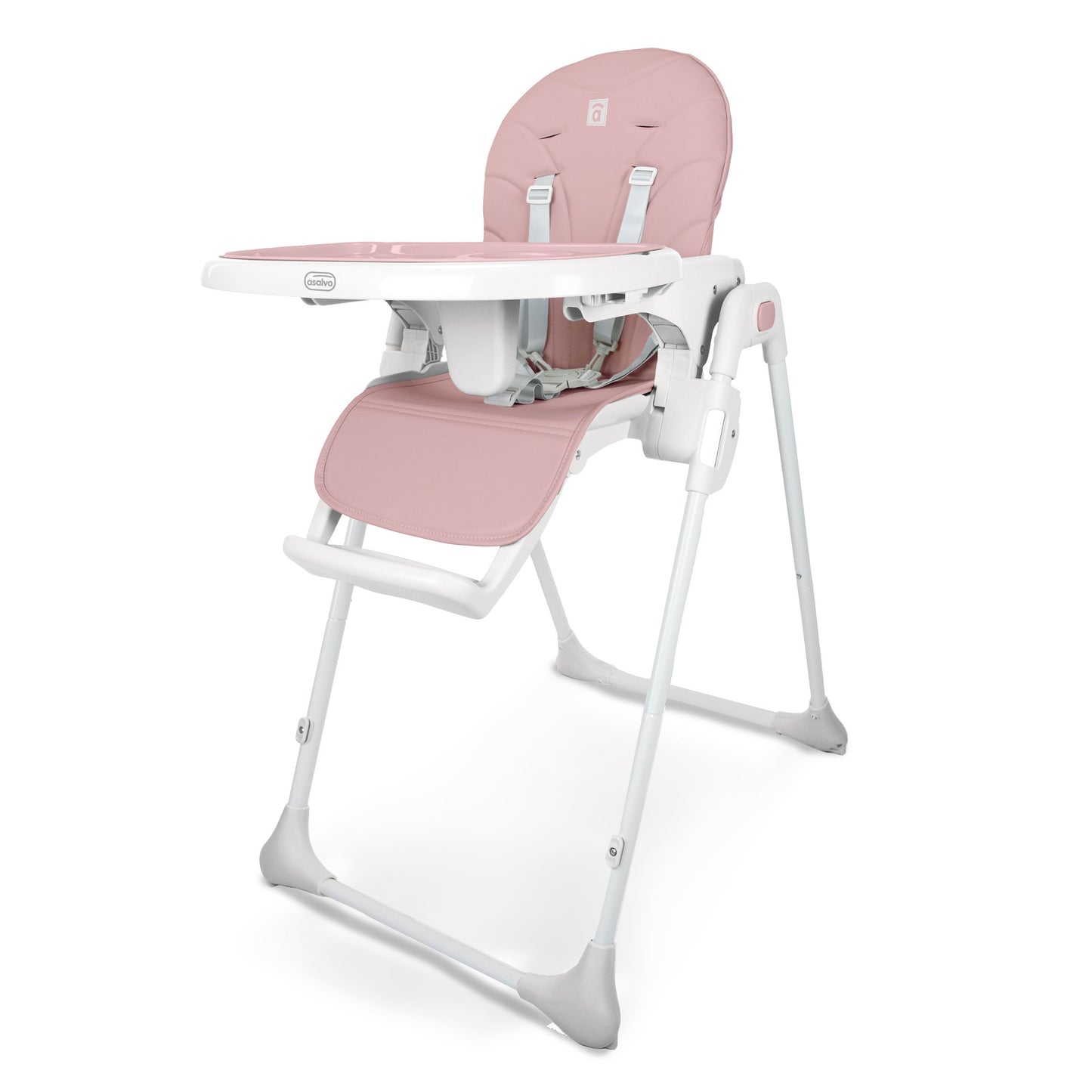 La chaise haute Arzak en rose est pratique et fonctionnelle