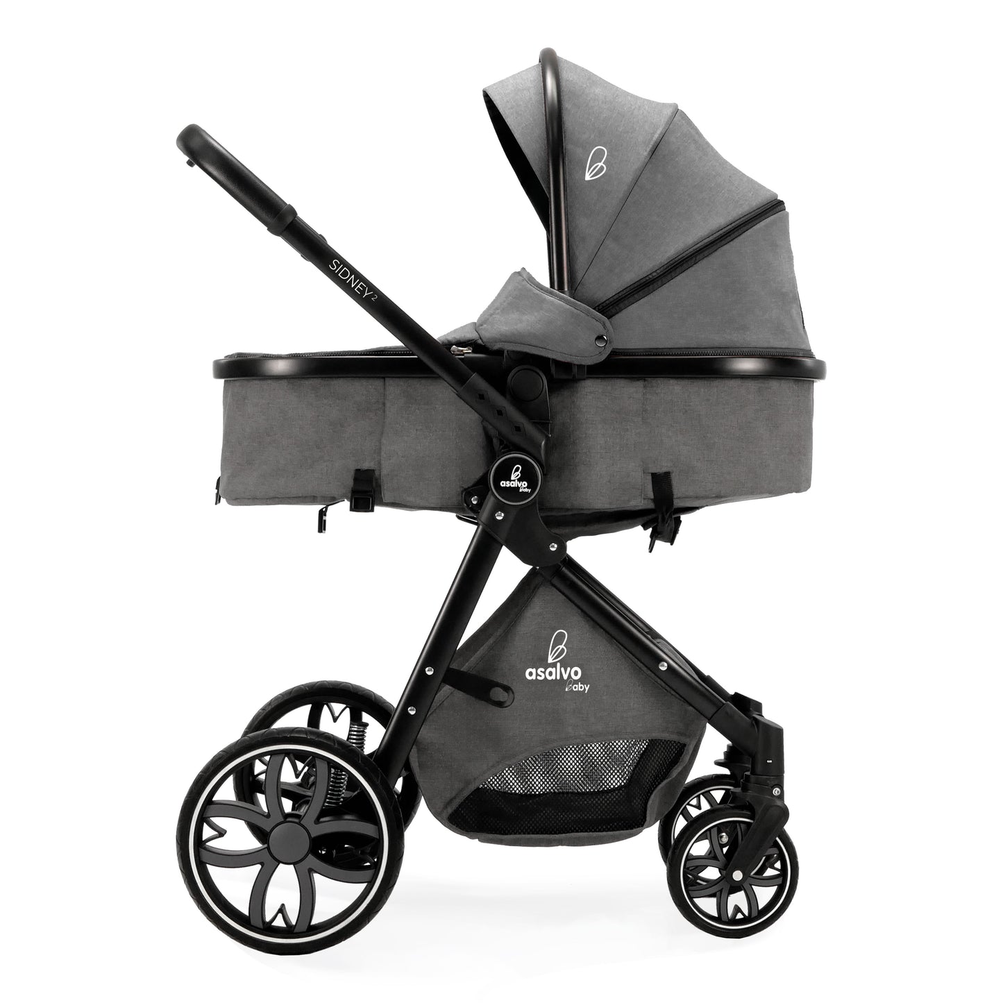 Kinderwagen Set SIDNEY II GREY Convertible als Trio