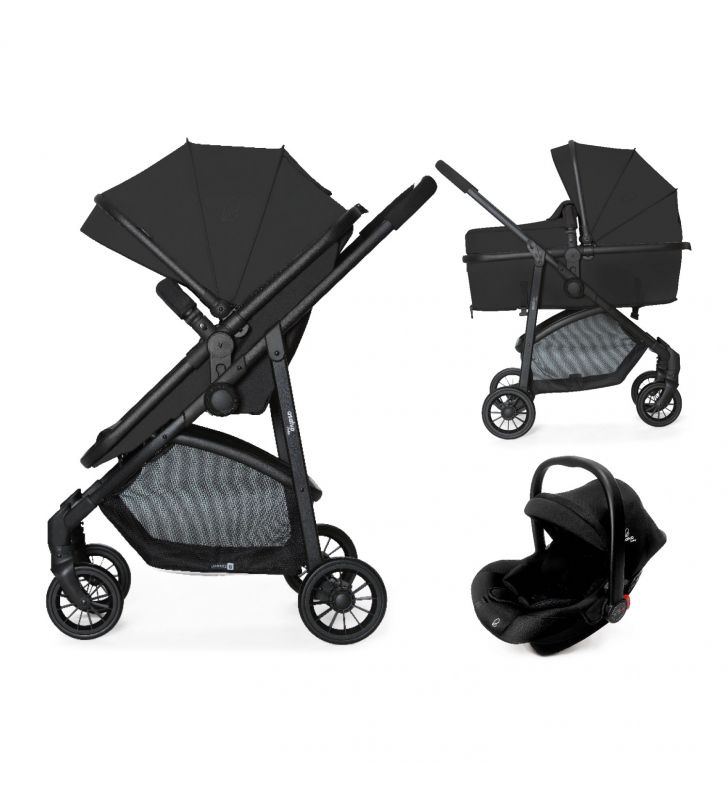Kinderwagen Set BIARRITZ BLACK Convertible als Trio