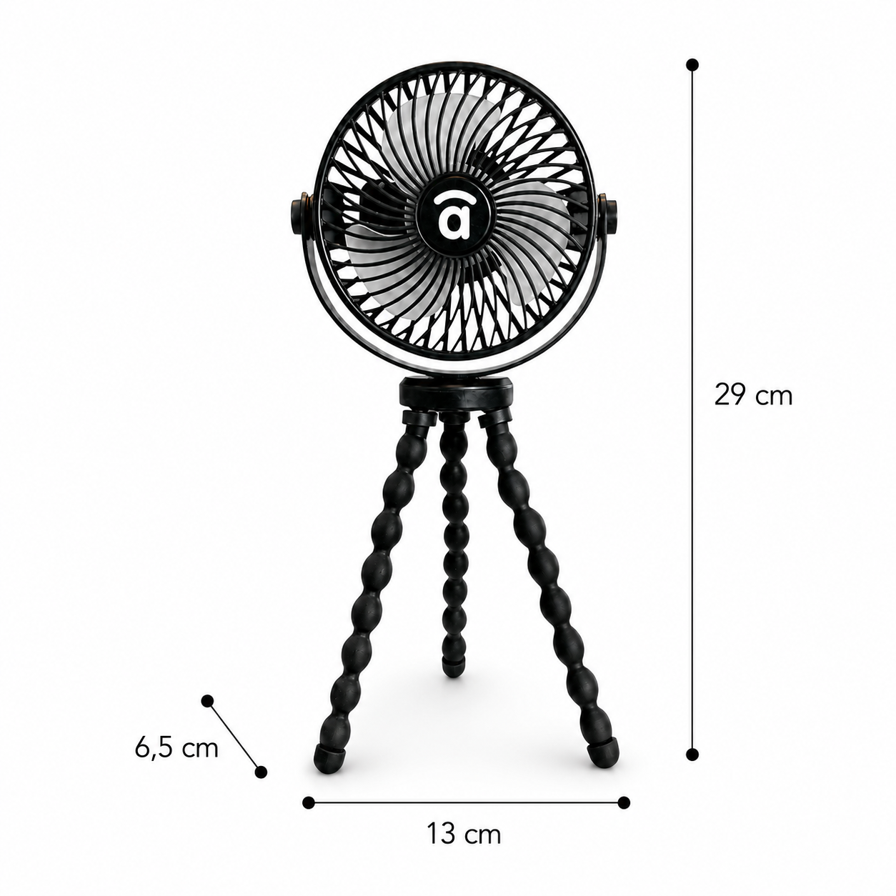 Asalvo tragbarer, wiederaufladbarer Ventilator für Kinderwagen und Auto