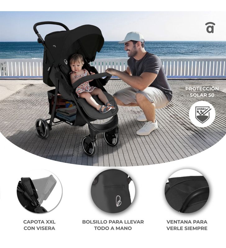 Kinderwagen America 3 Black