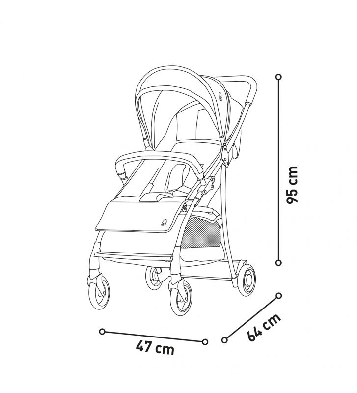 Milan stroller, comfortable and lightweight