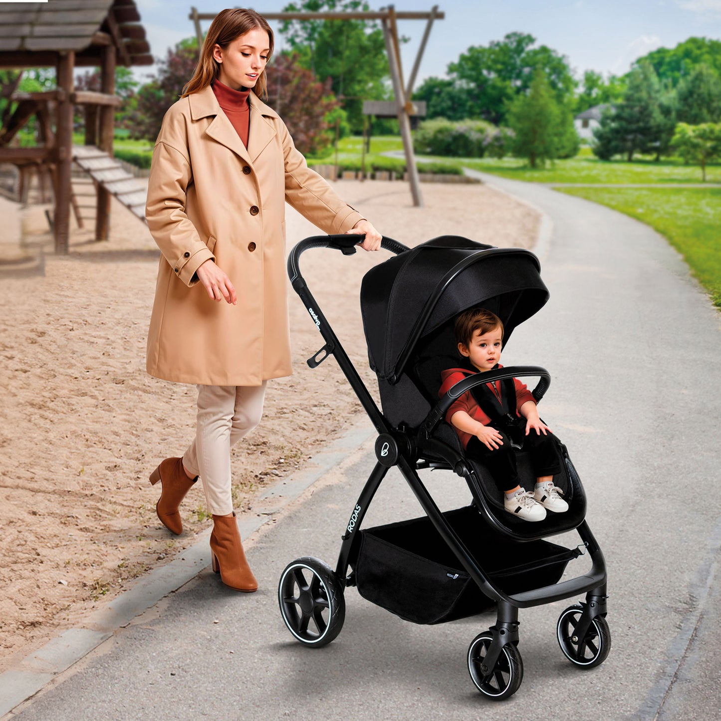 2 in 1 Buggy System DUO RODAS BLACK