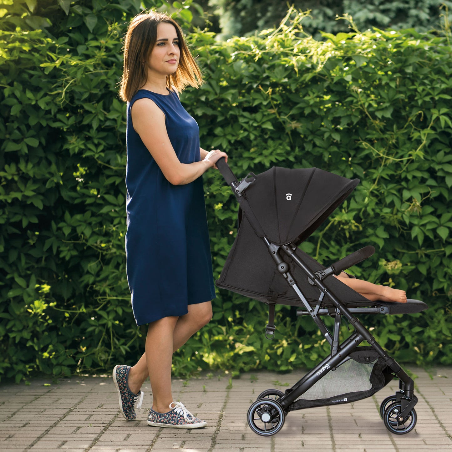 Asalvo Tumbuktu-Kinderwagen in schwarz