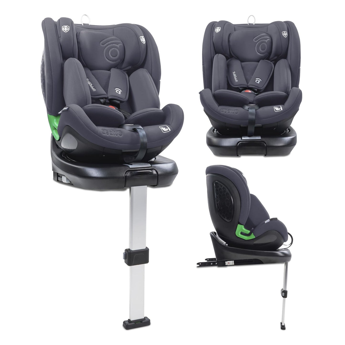 Asalvo Kinderautositz 40-150CM UPPERFIX in grau