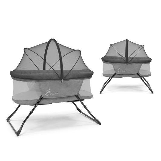 Asalvo Trip-Natura Falt-Mini-Kinderbett & Beistellbett in grau