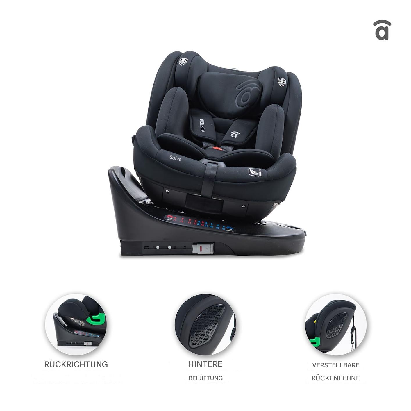 Asalvo Kinderautositz AUSTEN 3 GREY 40-150CM