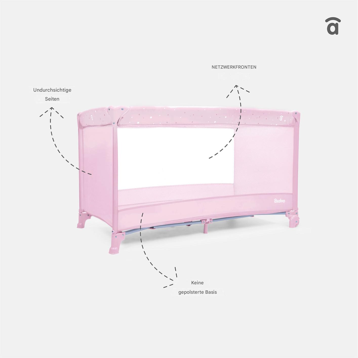 Asalvo Reisebett BALEARES in pink
