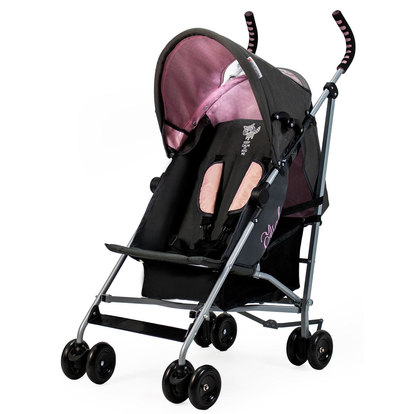 Asalvo Yolo Kinderwagen Waschbär designe in Pink
