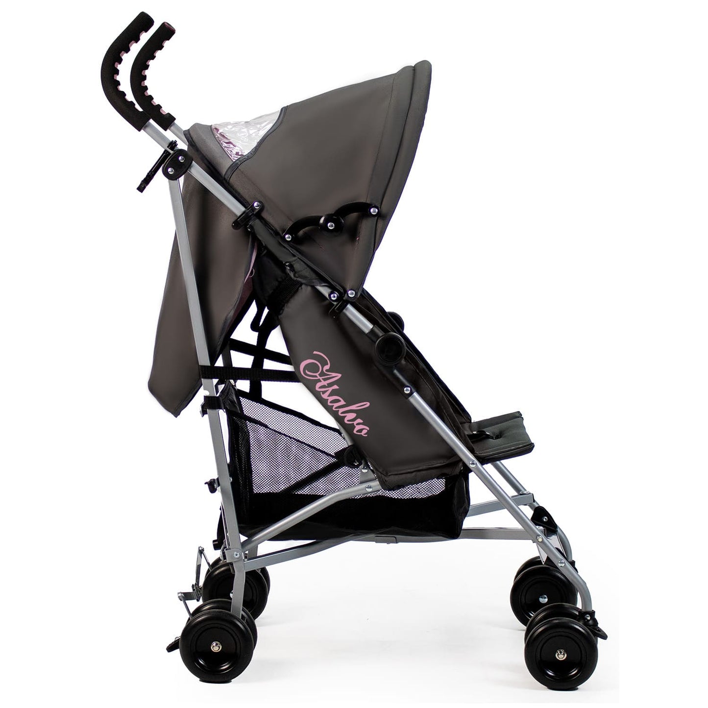 Asalvo Yolo Kinderwagen Waschbär designe in Pink