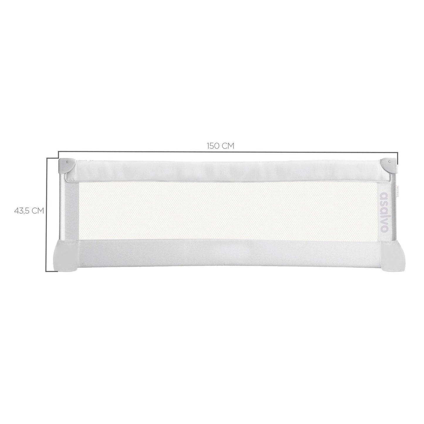 Asalvo Baby Bettschutzgitter in weiß mit 150 cm