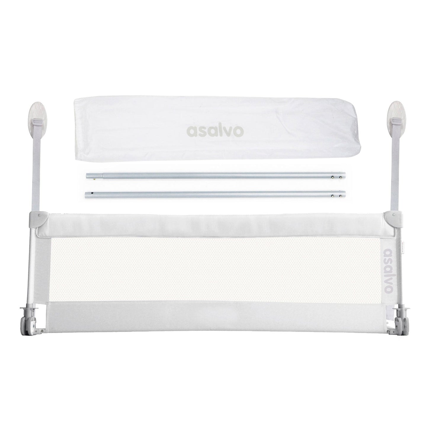 Asalvo Baby Bettschutzgitter in weiß mit 150 cm