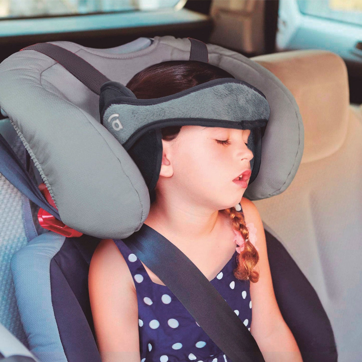 Asalvo Kinder Kopfstütze einsetzbar im Auto, im Kinderwagen oder auf längeren Reisen