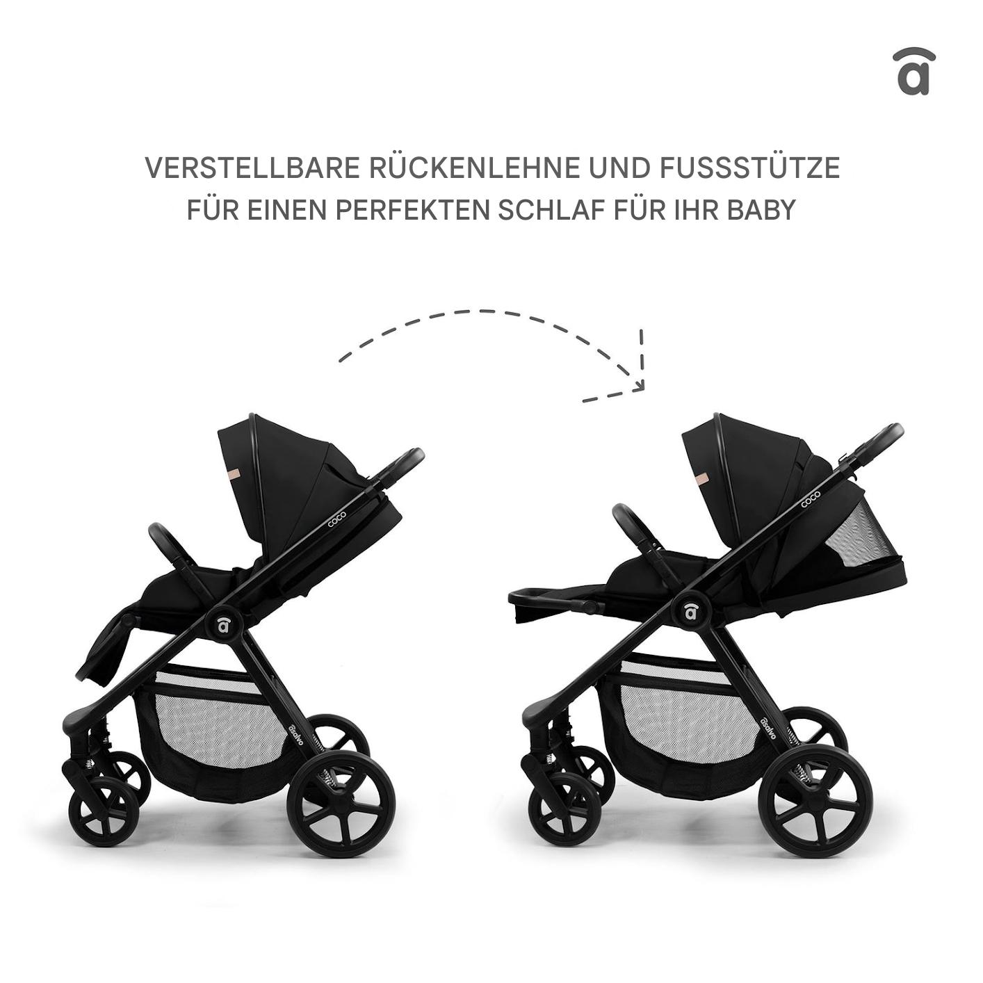 Asalvo Kinderwagen Duo Coco schwarz