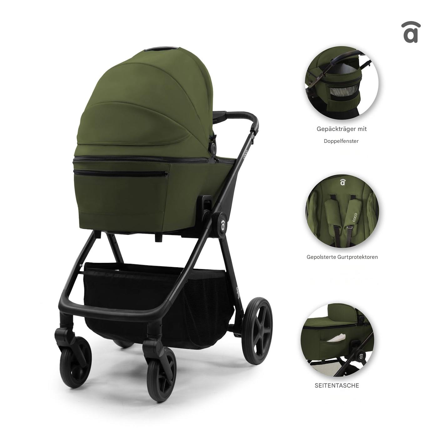 Asalvo Kinderwagen Duo Coco schwarz