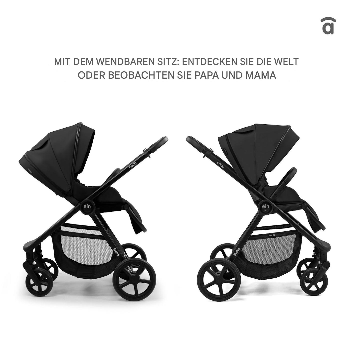 Asalvo Kinderwagen Duo Coco schwarz