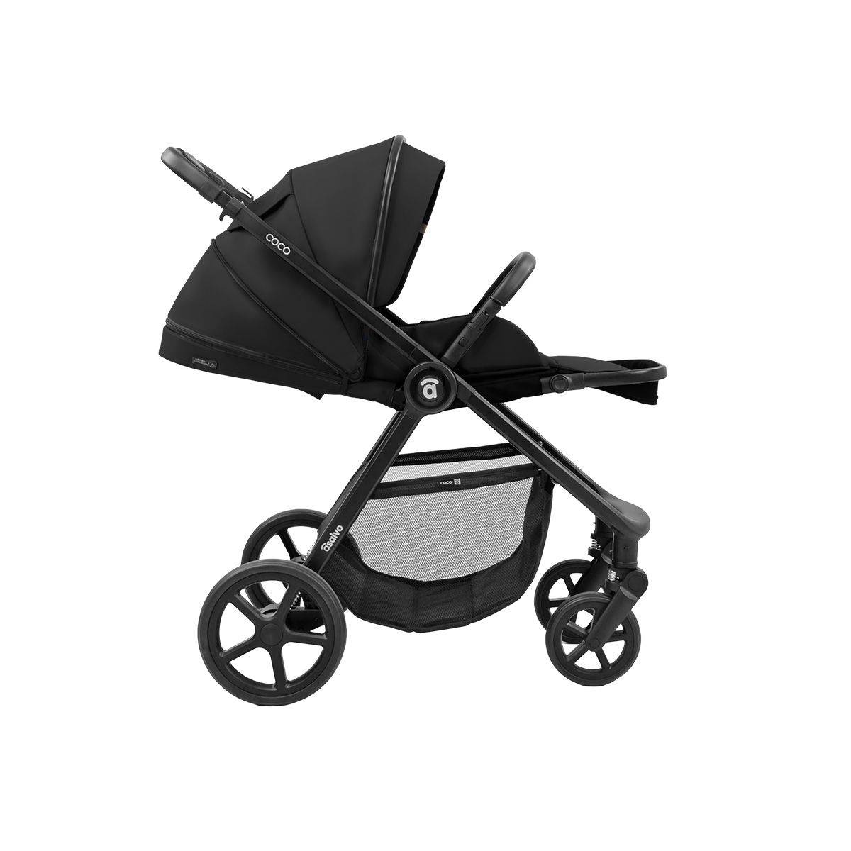 Asalvo Kinderwagen Duo Coco schwarz