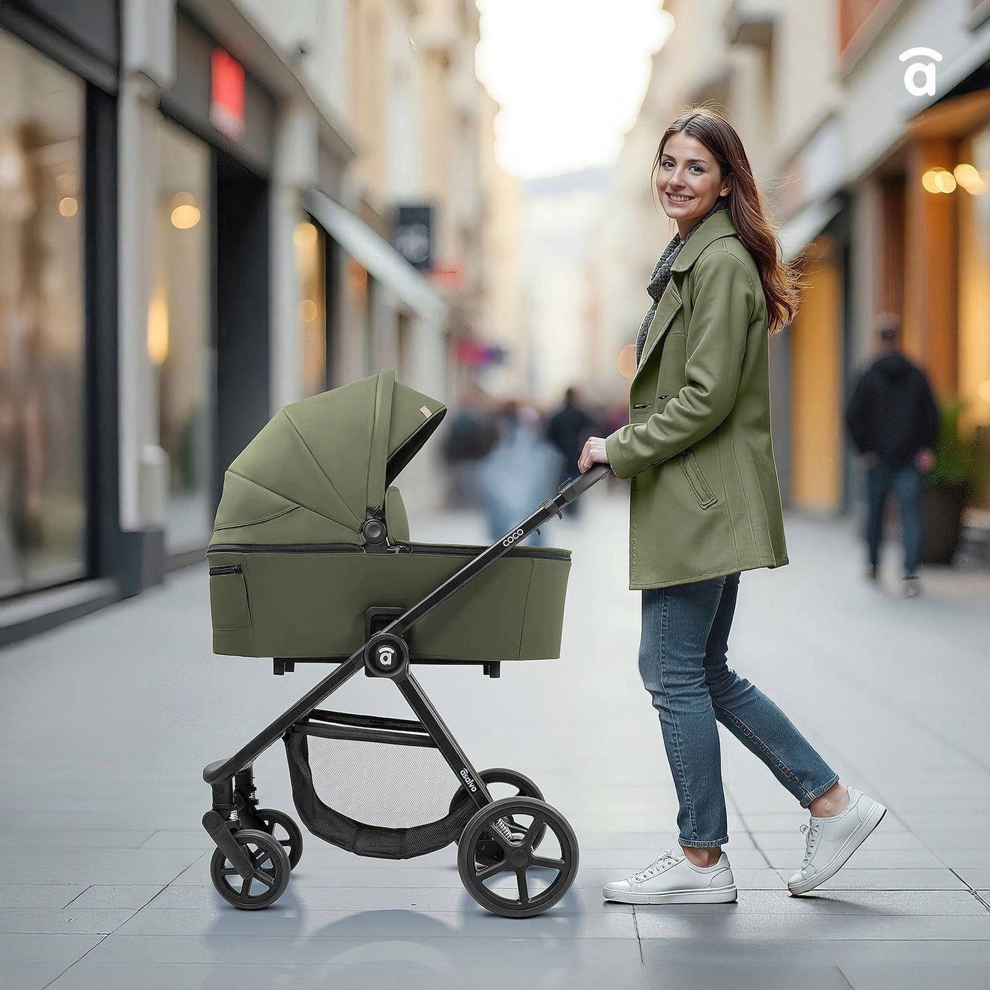 Asalvo Kinderwagen Trio Coco grün
