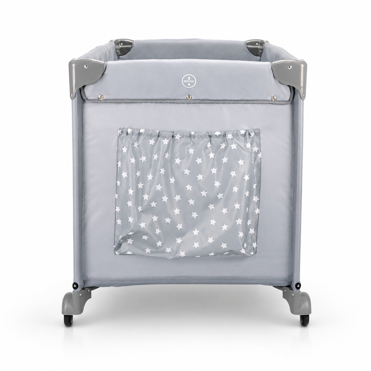 Asalvo Reise und Spielbett Crib in grau