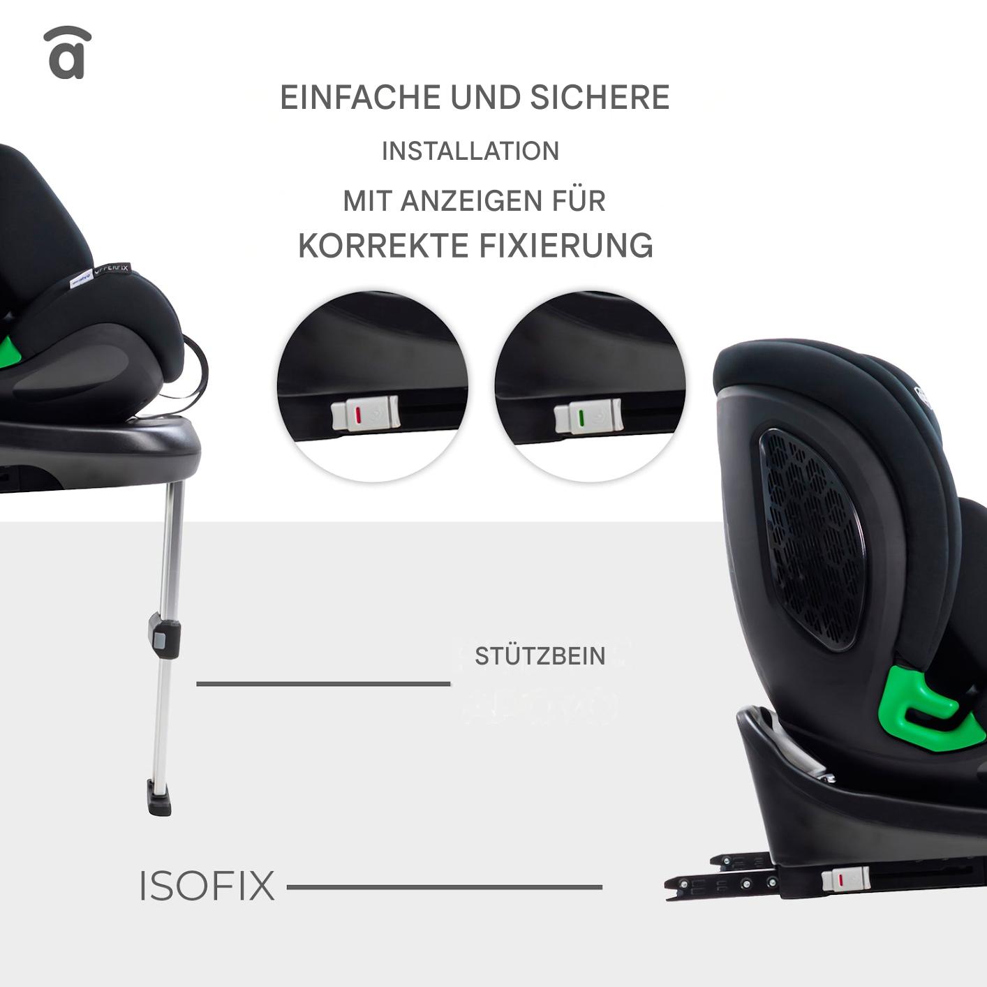 Asalvo Kinderautositz 40-150CM UPPERFIX in grau