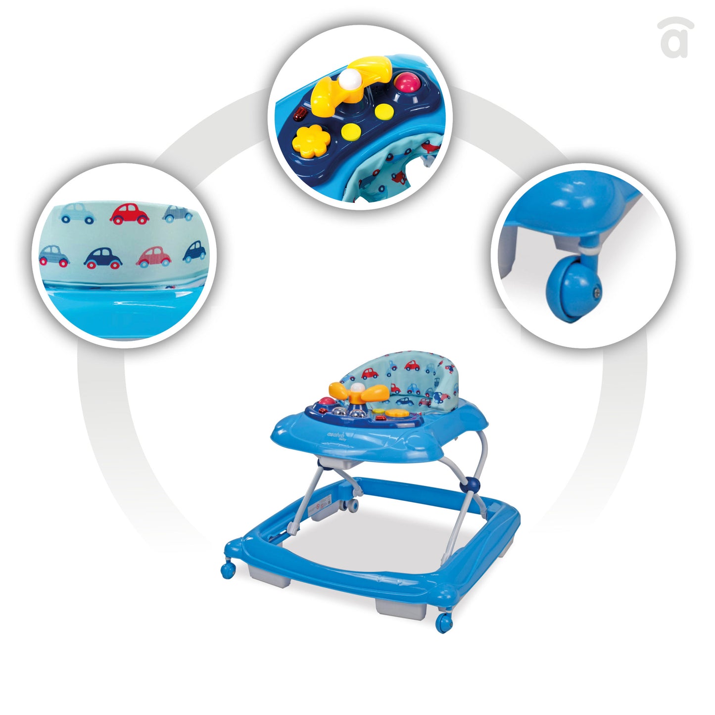 ASALVO Lauflernhilfe DIVERS CARS BLUE