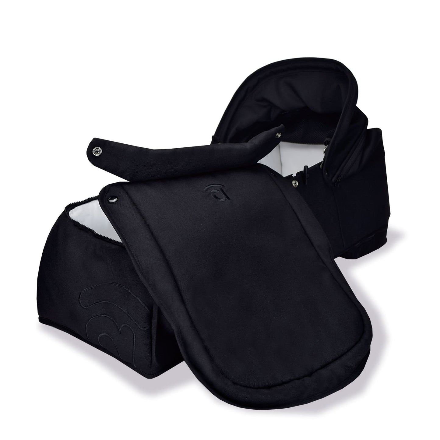 Asalvo Babywanne für Kinderwagen in schwarz