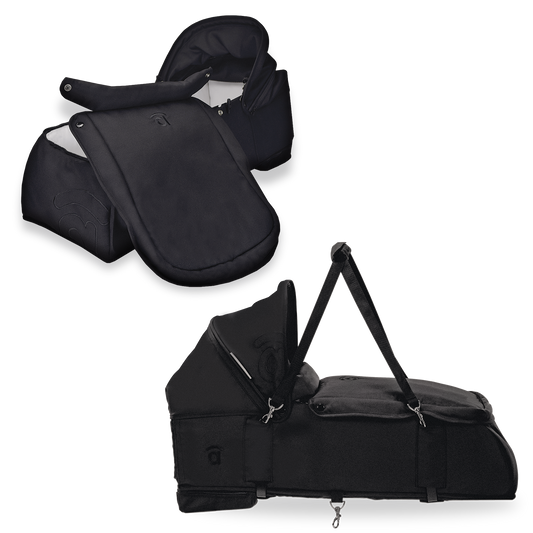 Asalvo Babywanne für Kinderwagen in schwarz