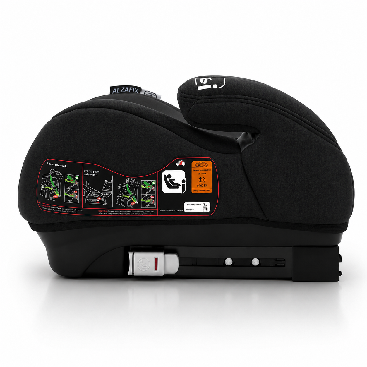 Asalvo Autokindersitz „ALZAFIX BLACK“ inklusive Isofix Halterung