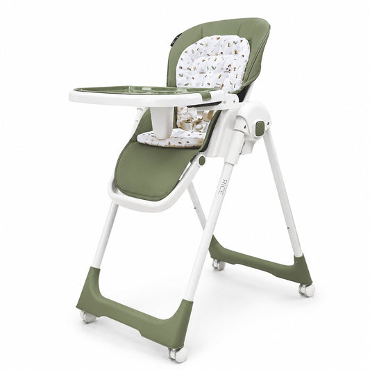 Asalvo Hochstuhl mit Rollen RÎCE GREEN