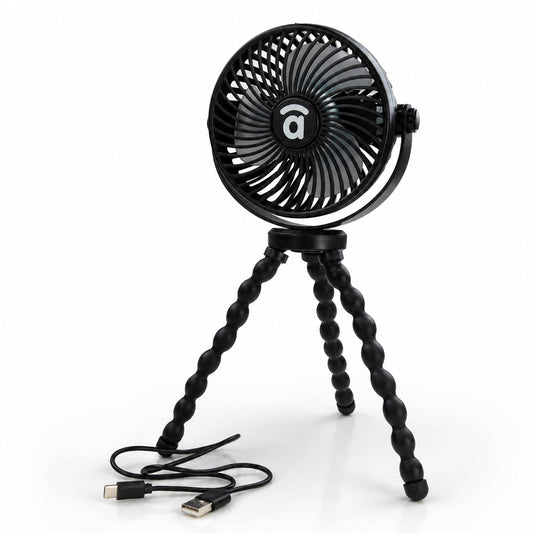 Asalvo tragbarer, wiederaufladbarer Ventilator für Kinderwagen und Auto