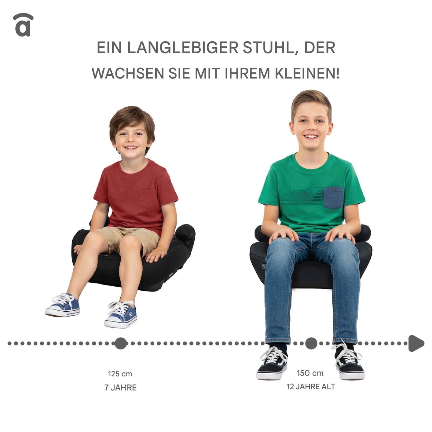 Asalvo I-Size Pamy Kindersitz in Schwarz