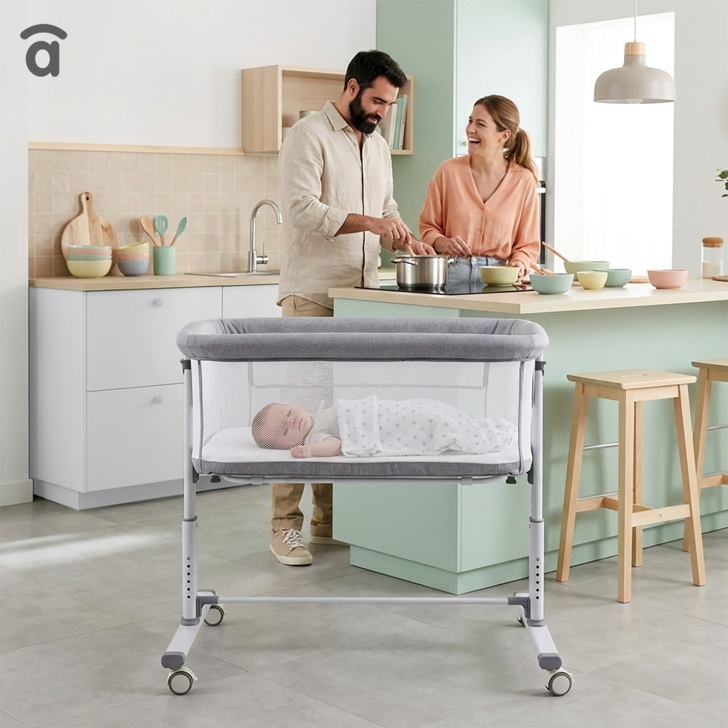 2 in 1 Children's &amp; Side Bed COT SMART