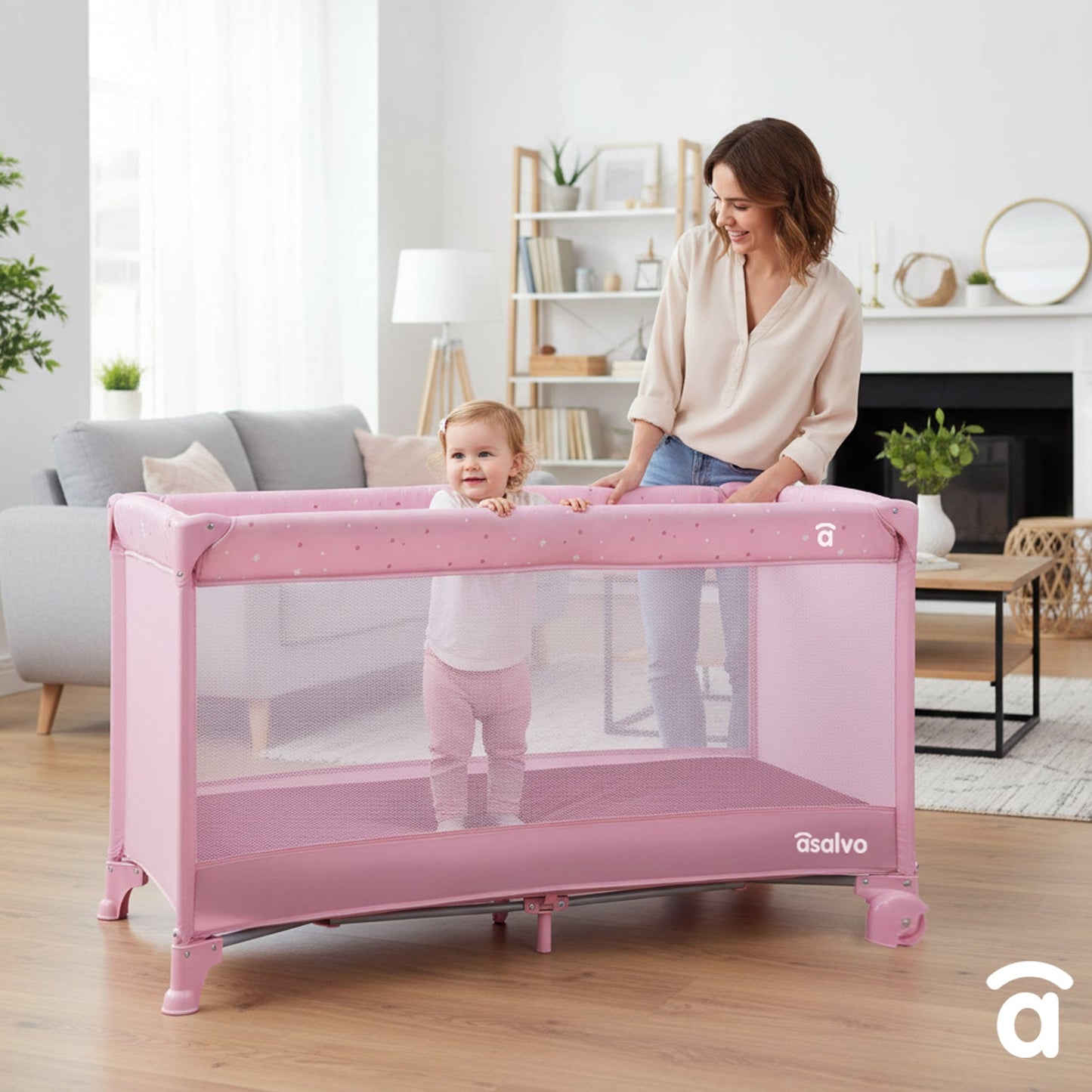 Asalvo Reisebett BALEARES in pink