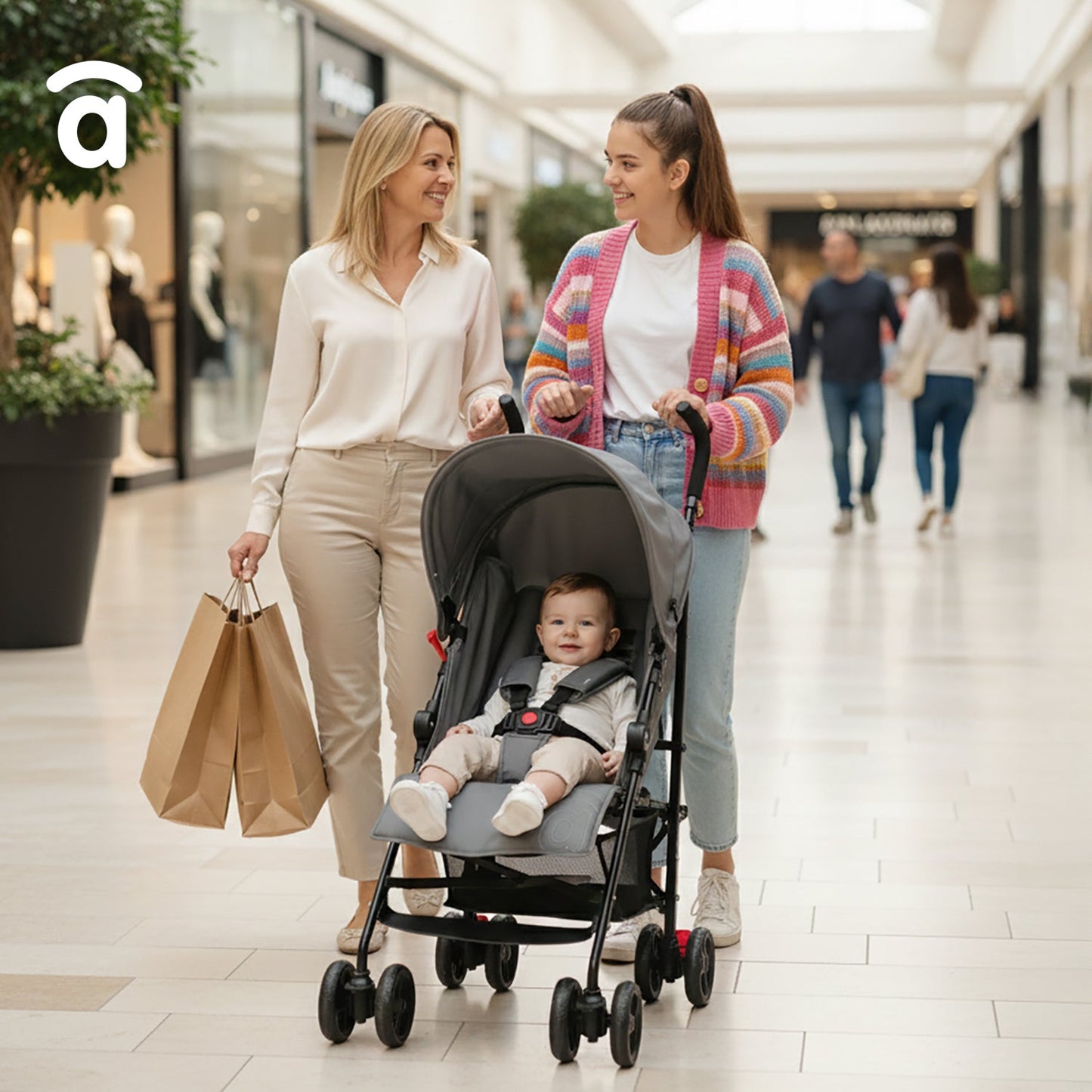 Asalvo Kinderwagen Mia, grau