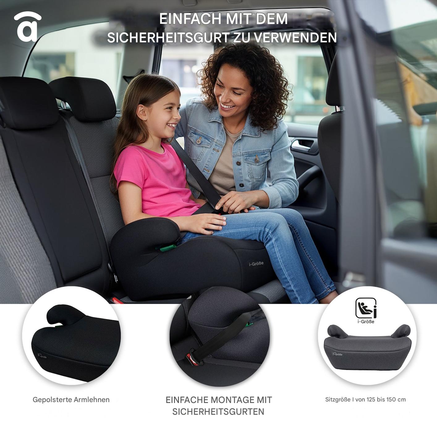 Asalvo I-Size Pamy Kindersitz in Schwarz
