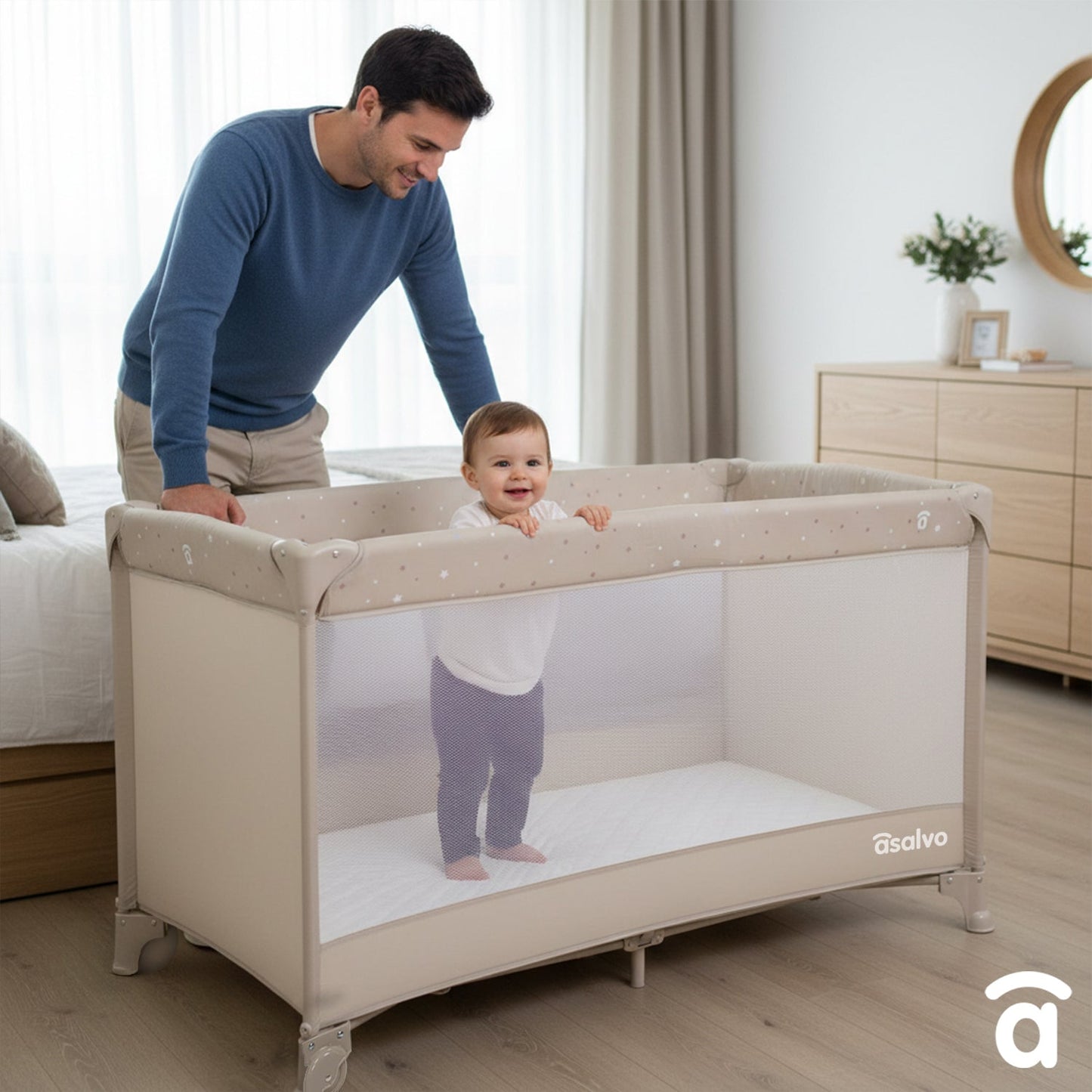 Asalvo Reisebett BALEARES in beige