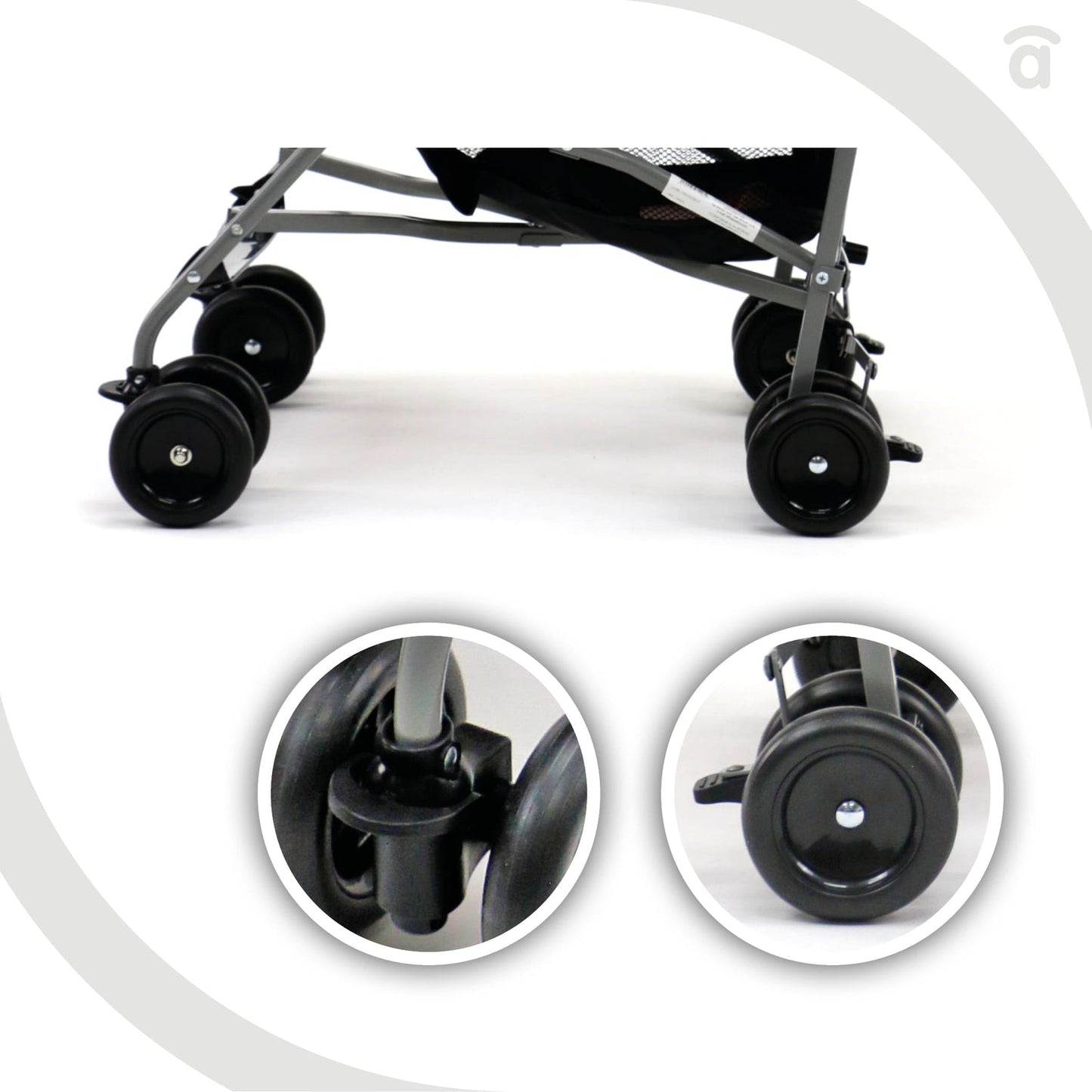 Asalvo Yolo Kinderwagen Waschbär designe in Pink