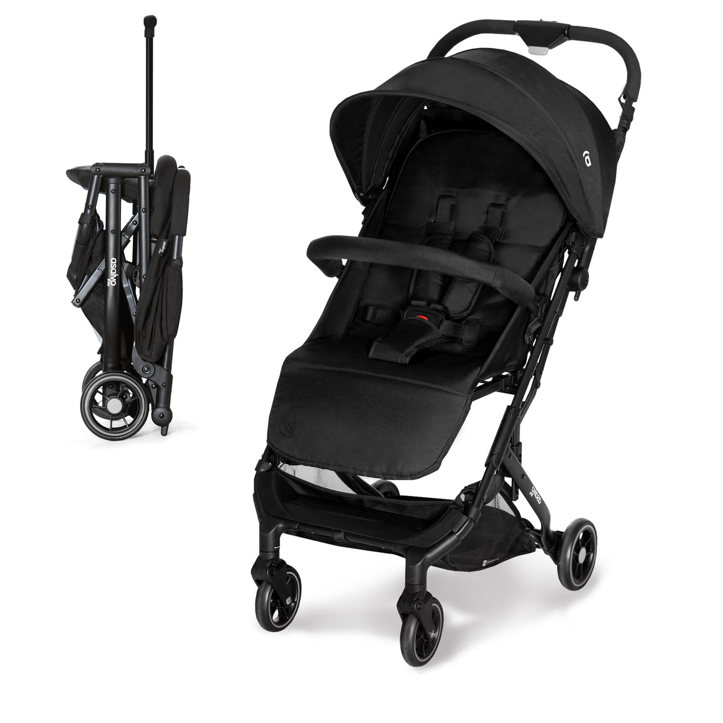 Asalvo Tumbuktu-Kinderwagen in schwarz