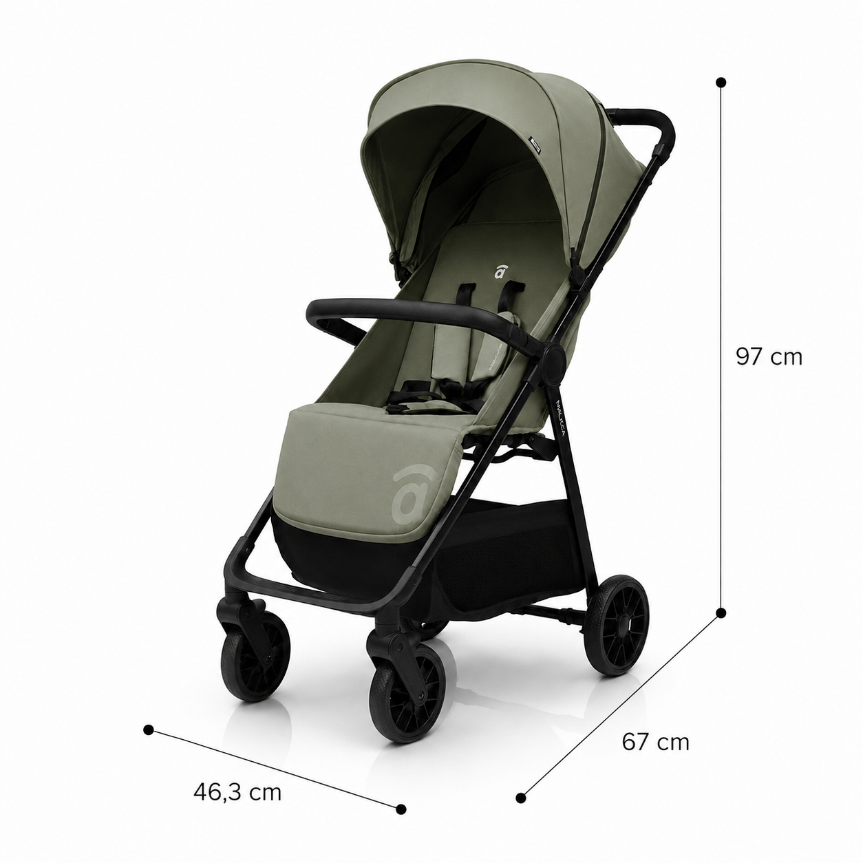 Asalvo Kinderwagen Malaga in grün