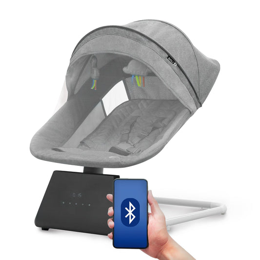Asalvo Baby-Schaukelstuhl Wippe mit Bluetooth-Steuerung.