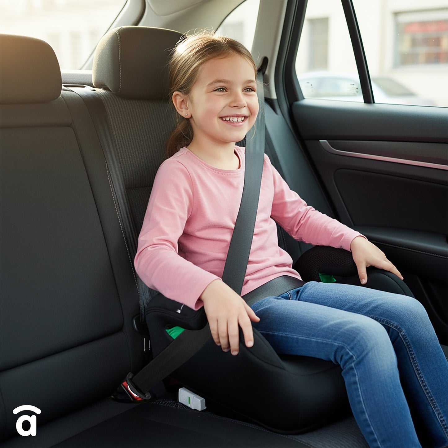 Asalvo Autokindersitz „ALZAFIX BLACK“ inklusive Isofix Halterung