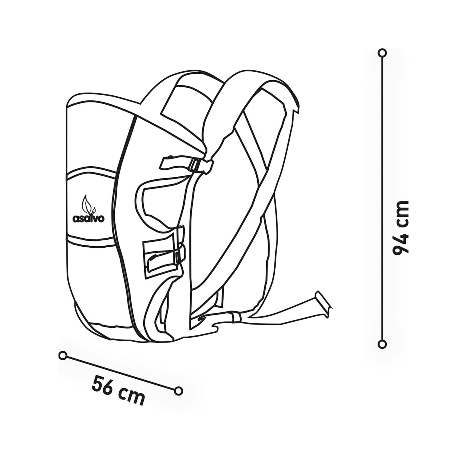 Asalvo Bauchtrage & Babytrage in Pink