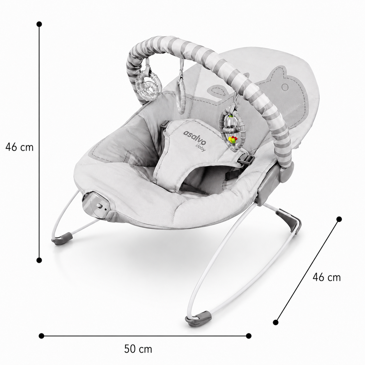 Asalvo Babyschaukel-Wippe MUMMY HIPPO