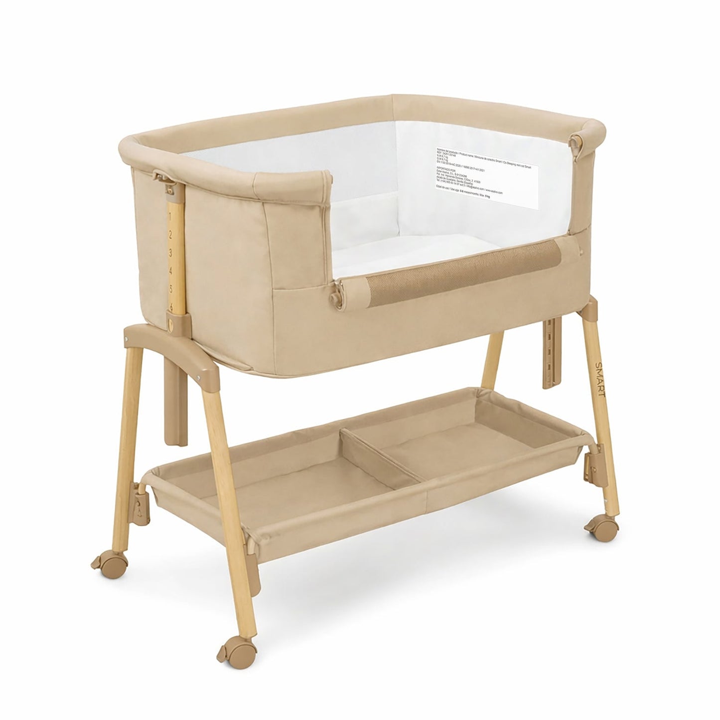 Asalvo 2in1 Kinder- & Beistellbett COT SMART in Beige