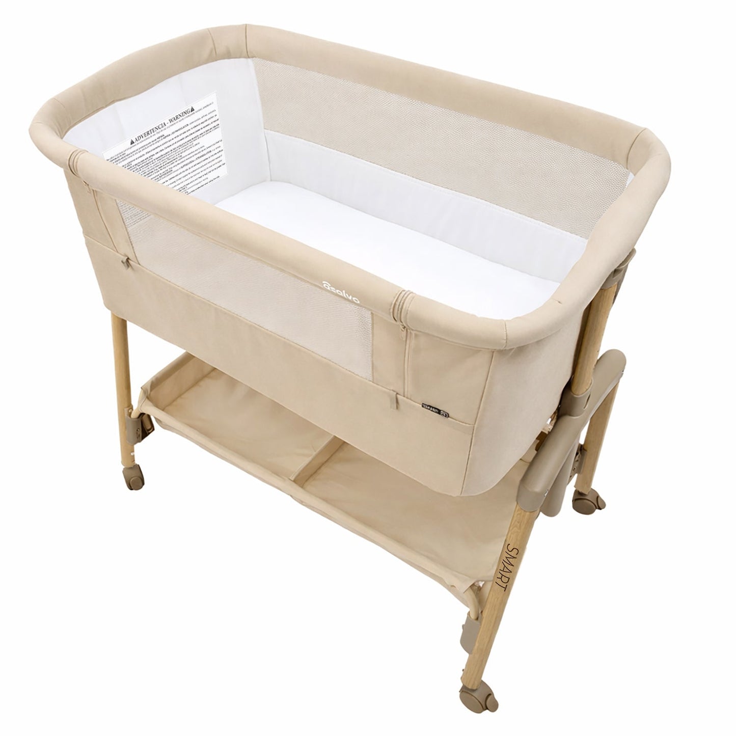 Asalvo 2in1 Kinder- & Beistellbett COT SMART in Beige