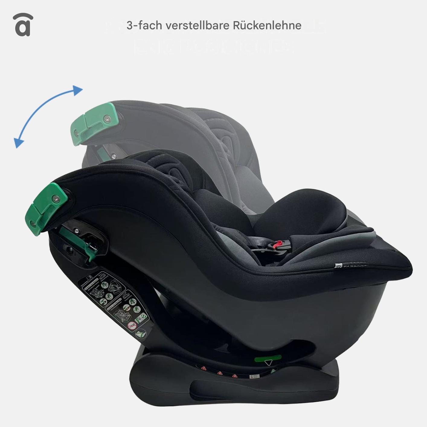 Asalvo Kinderautositz 40-150CM PROSEAT  in schwarz