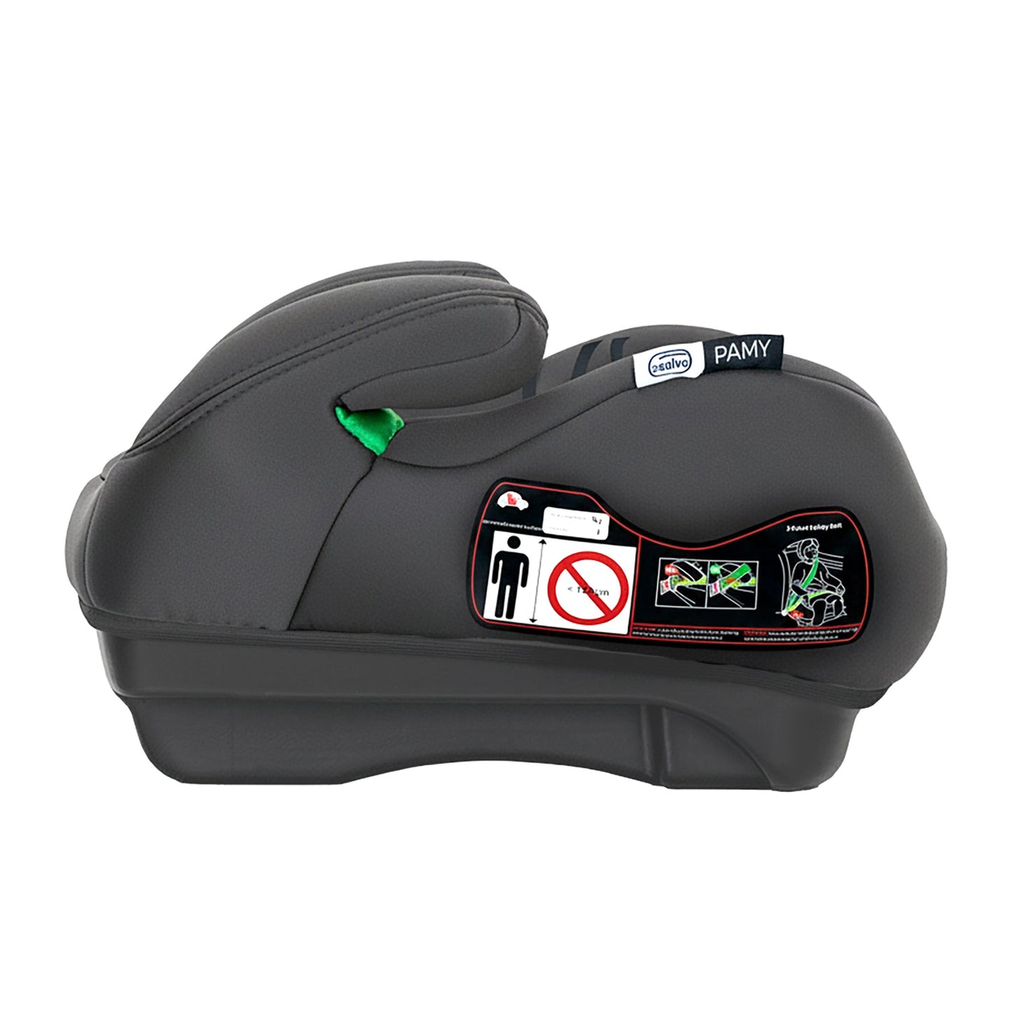 Asalvo I-Size Pamy Kindersitz in Schwarz Grau